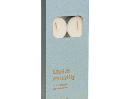 Kiwi Waterlily Tealight Candles 10Pk on Sale