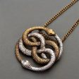 Two-Tone Snake Pendant Necklace For Cheap