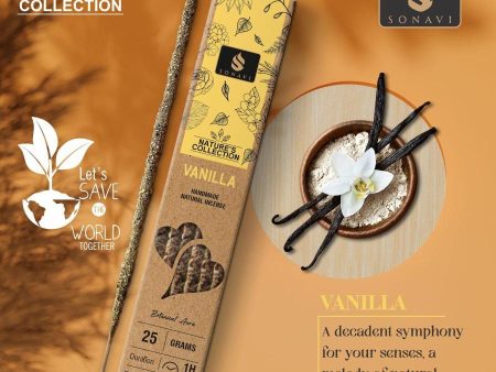 Sonavi All Natural Vanilla Incense Sticks 25 grams Supply