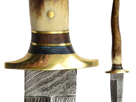 Bone Damascus Athame For Cheap