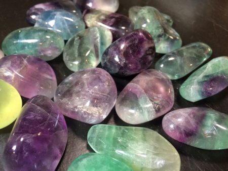 Rainbow Fluorite, Tumbled Cheap