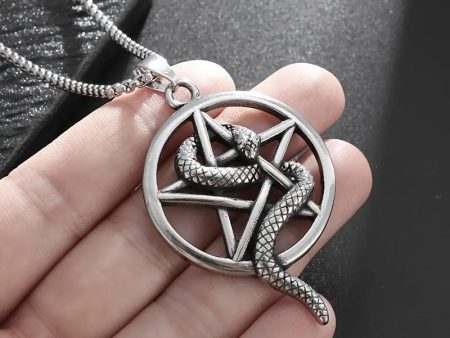 Pentacle and Snake Necklace Online Hot Sale