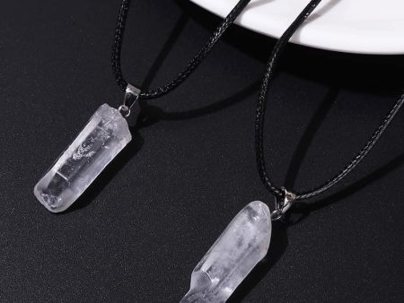 Clear Quartz Point Necklace For Sale