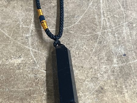 Black Obsidian Double Point Necklace Online Hot Sale