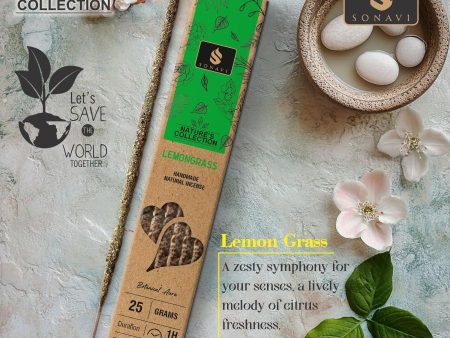 Sonavi All Natural Lemongrass Incense Sticks 25 grams Hot on Sale