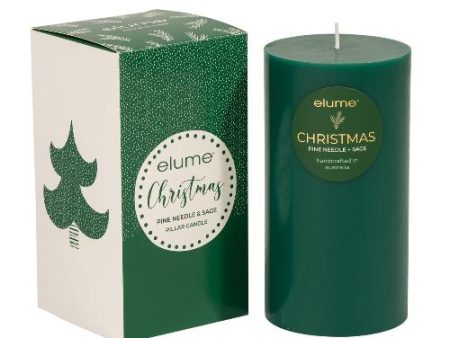 Pine Needle & Sage Pillar Candle Online Hot Sale