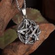 Pentagram W  Snake Pendant Necklace on Sale