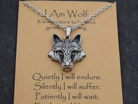 Wolf Head Pendant Necklace Fashion