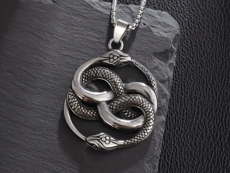 Double Ouroboros Pendant Necklace Online Hot Sale