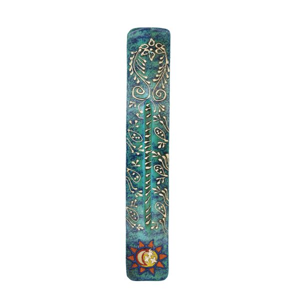 Teal Sun and Moon Incense Burner For Cheap