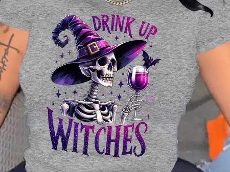 Skeleton Witch T-Shirt For Cheap