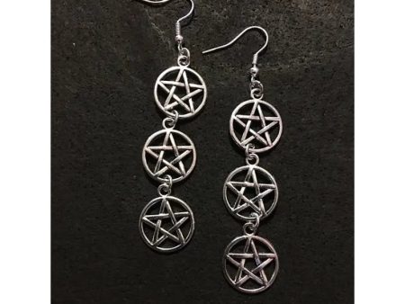 Triple Pentacle Earrings Sale