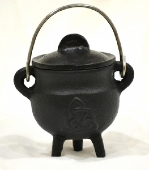 Triquetra Cast Iron Cauldron with Lid Online now