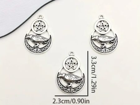 Raven and Pentacle Earrings Cheap